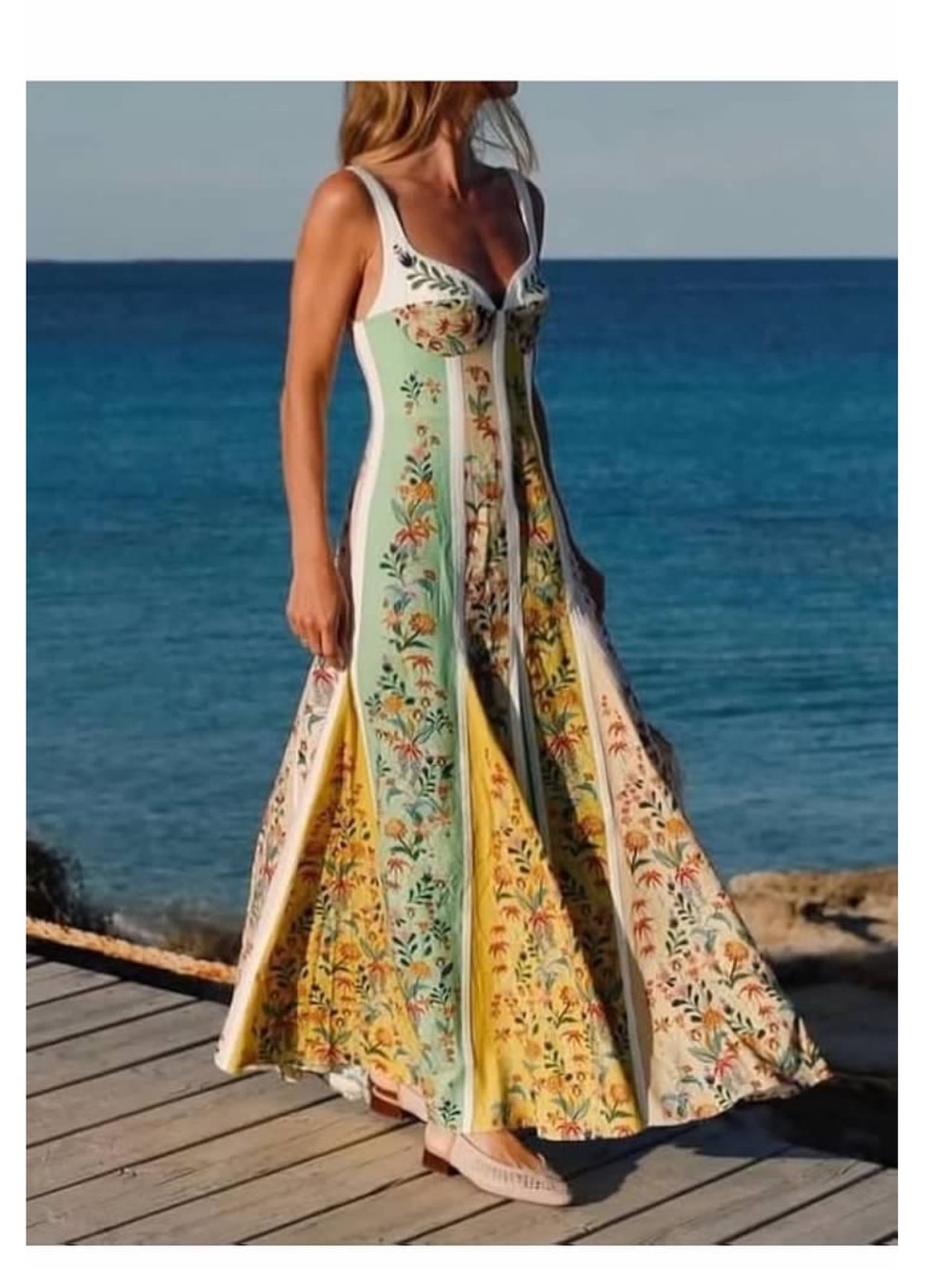 Floral Panel Maxi Dress